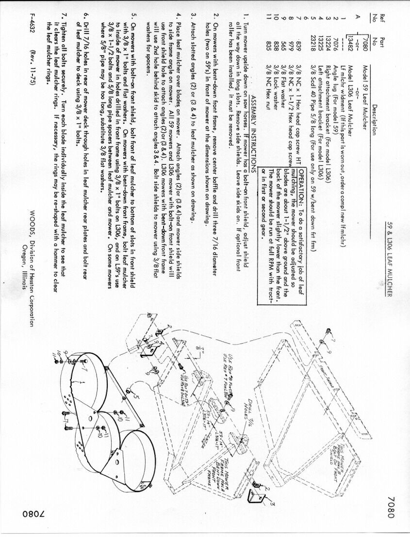 Woods 59-LB Rotary Mower Manual